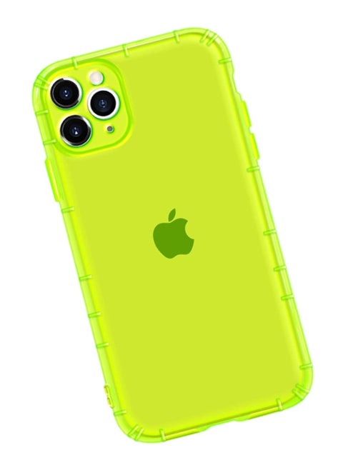 Fluorescent Color Soft TPU Silicone Phone Case For iPhone 12 pro (lemon)