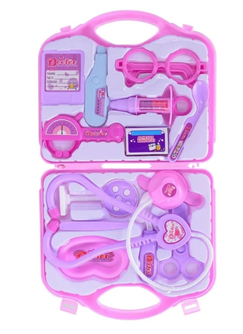 MARAH TOYS Doctor First Aid Kit, Pink Pretend Play Set, Portable for Ages 4+, 10 x 10 x 5 cm  - Image 1