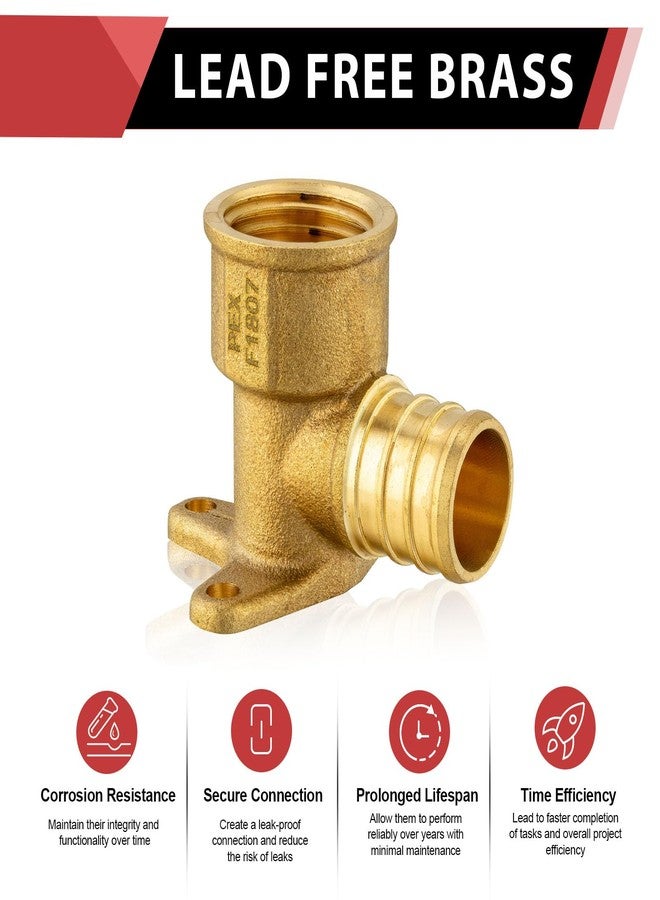 EFIELD (Pack of 2) Pex 3/4Inch X 1/2Inch Female NPT DROP EAR ELBOW CRIMP FITIINGS 2 PIECES - Image 3