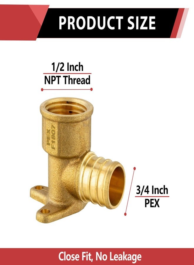 EFIELD (Pack of 2) Pex 3/4Inch X 1/2Inch Female NPT DROP EAR ELBOW CRIMP FITIINGS 2 PIECES - Image 2