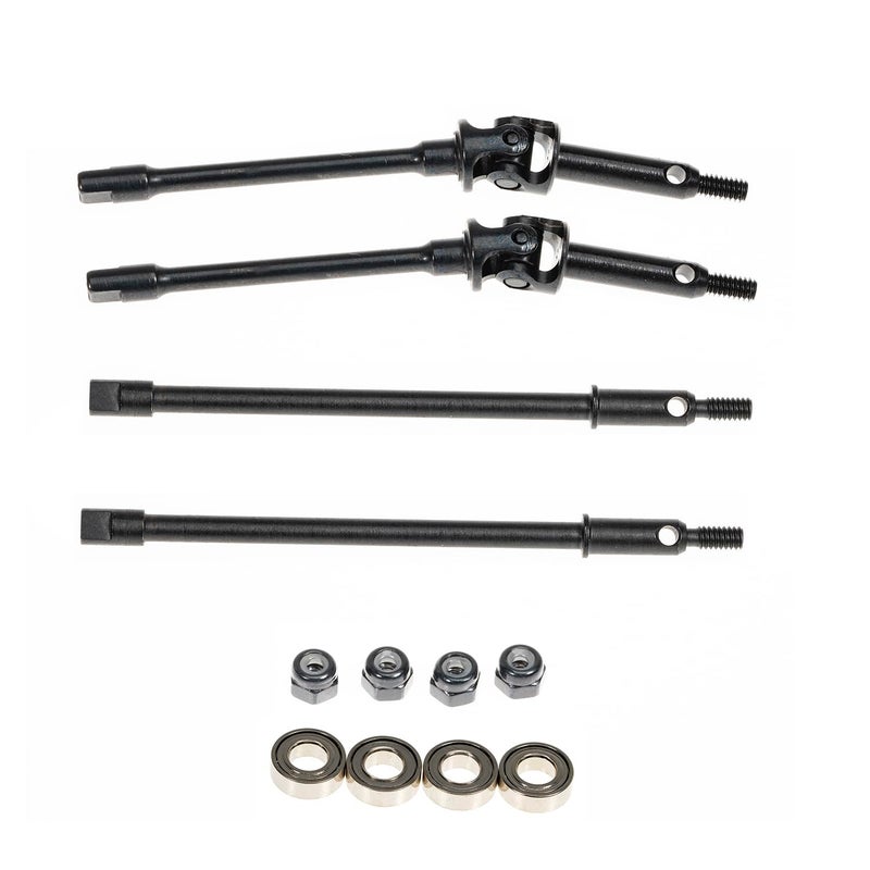 RampCrab Steel Universal Joint Drive Shaft for SCX24 AX24 124 RC Crawler Car Inside4mm Length 1 Pair Front Rear Axle Shafts Upgrades Parts for SCX24 Bronco Deadbolt JLU Gladiator C10 - Image 3