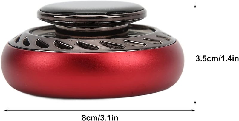 woobles Car Air Freshener, Car Diffuser Plastic Aluminum Alloy Solar Energy Rotating Aromatherapy Interior Dashboard Decoration (Red) Red - Image 5