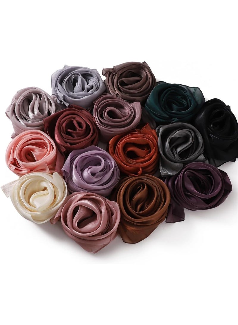 Dark Purple Shiny Gloss Chiffon Hijab Scarf 180*70cm, Women Elegant Lightweight Wedding Shawl Wrap Cape - Image 3