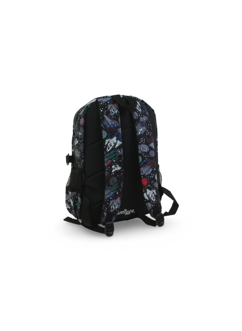 سميجل حقيبة ظهر Smiggle بتصميم الفضاء والكواكب، مقاس 17 بوصة – لون أسود - Image 2
