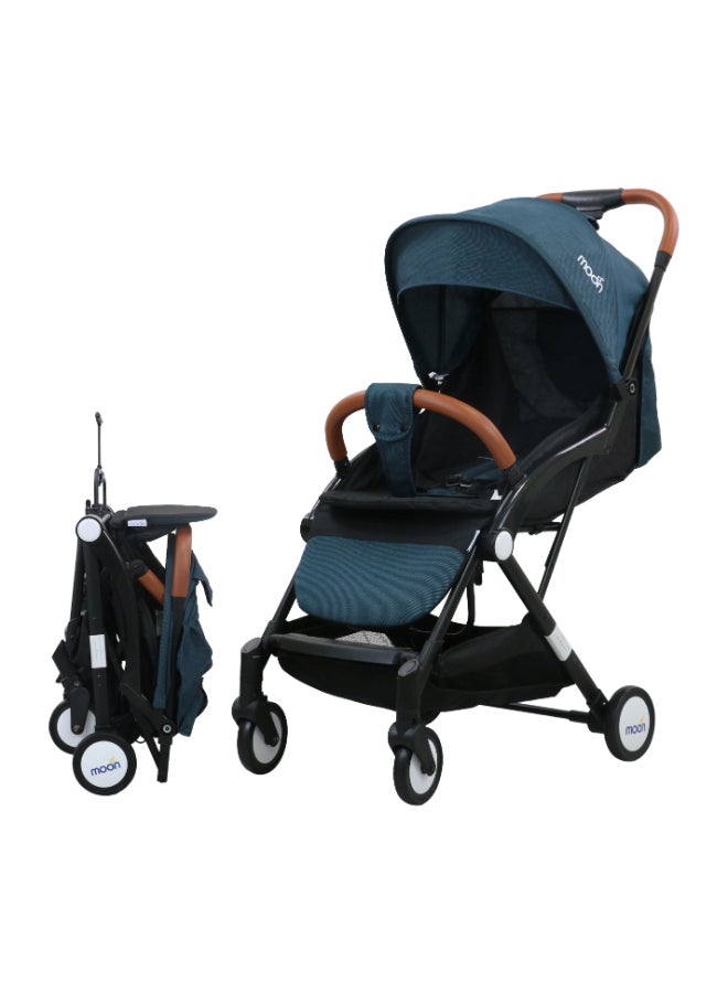 Moon Ritzi - Cabin Stroller - Black/Blue Dots - Image 2