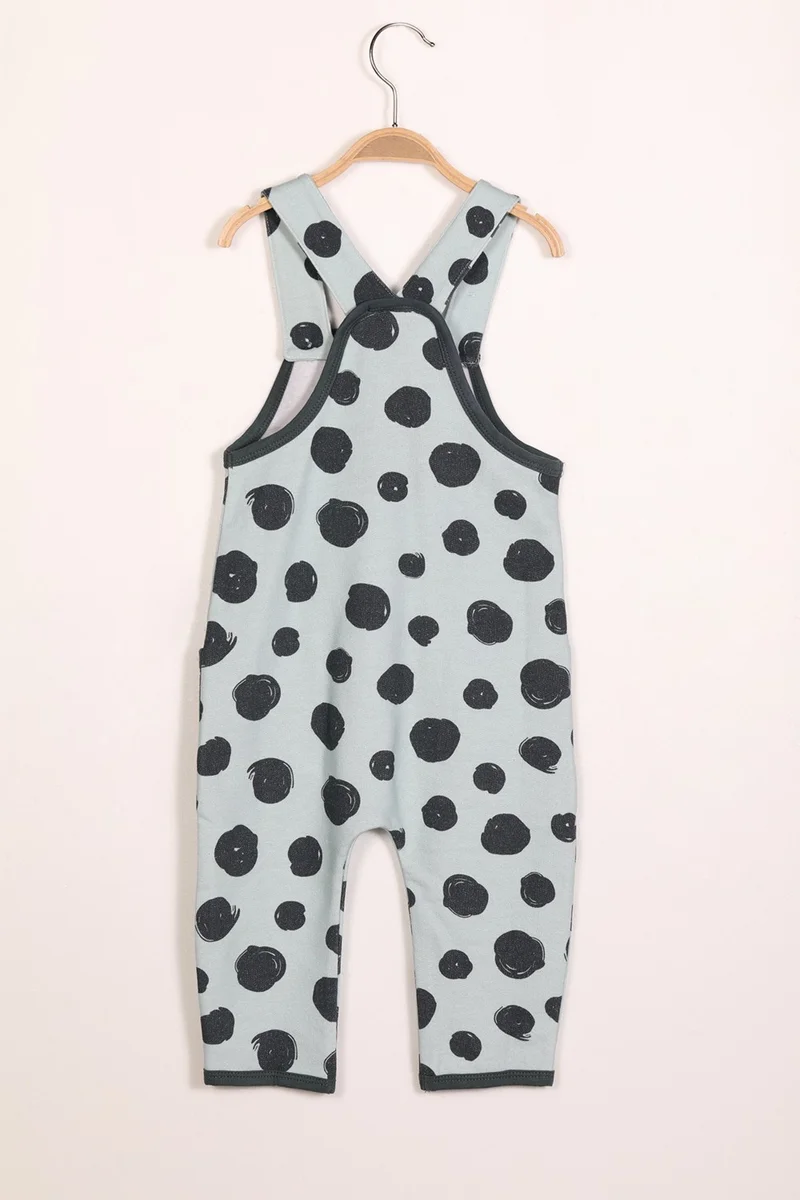 زيلاند Girls' Large Polka Dot Overalls with Pockets (2-7 years old)