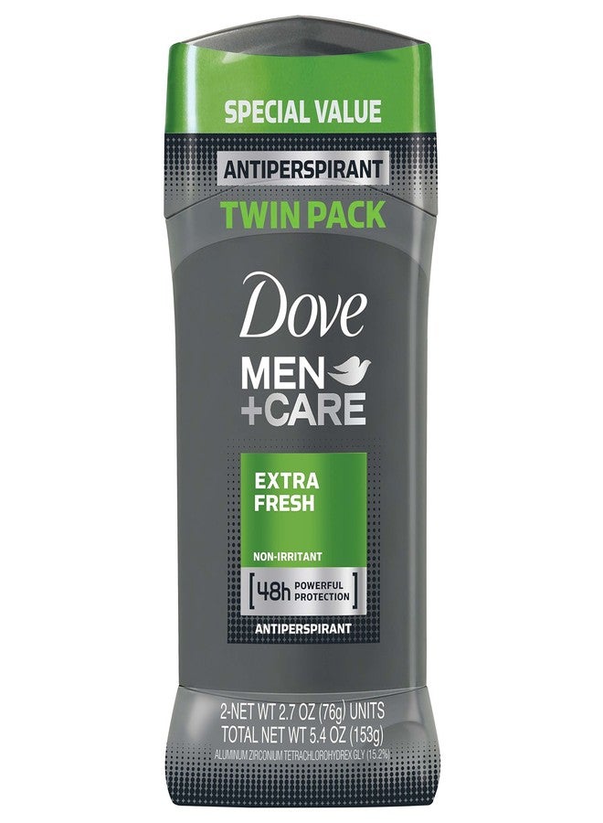 Dove Men+Care Antiperspirant Stick Extra Fresh 2.7 oz, Twin Pack - Image 1