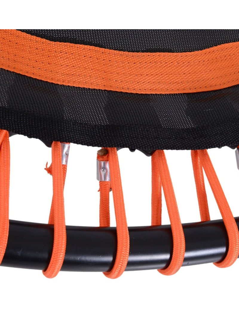 QSHOP® Fitness Trampoline 120cm Indoor Outdoor Trampoline Family Trampoline for Adults with Adjustable Handle, Beautiful Silent Rubber Band Trampoline