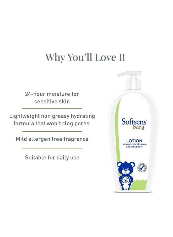 Softsens Baby Nourishing Lotion With Milk Cream & Shea Butter | No Harmful Chemicals, No Paraben And Phthalates,Sls Free For All Skin Types 400Ml - Image 2
