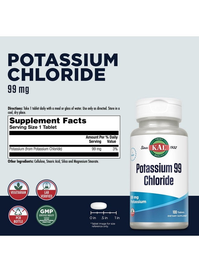 KAL 99 Mg Potassium Chloride, 100 Tabs - Image 2