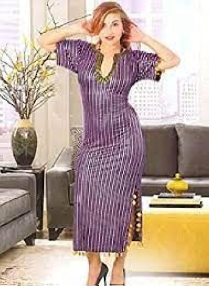 Nancy's belly dancing suit, purple and gold - Image 2