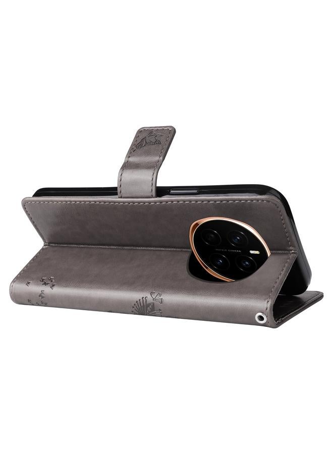 S-TOP Case For Honor Magic7 Tree & Cat Embossed Pattern Flip Leather Phone Case - Image 5