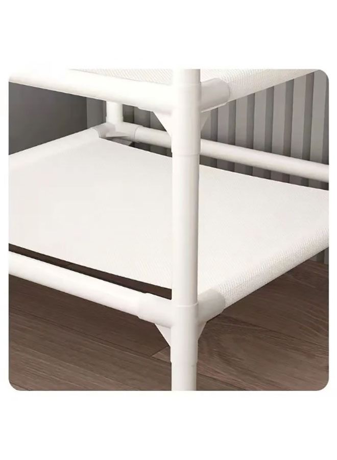Arabest Coat Rack Freestanding Closet Organizer,Simple Hall Tree with 3 Storage Shelves, Corner Storage Organizer, for Entryway, Bedroom, Living Room Drying Rack,White - Image 4