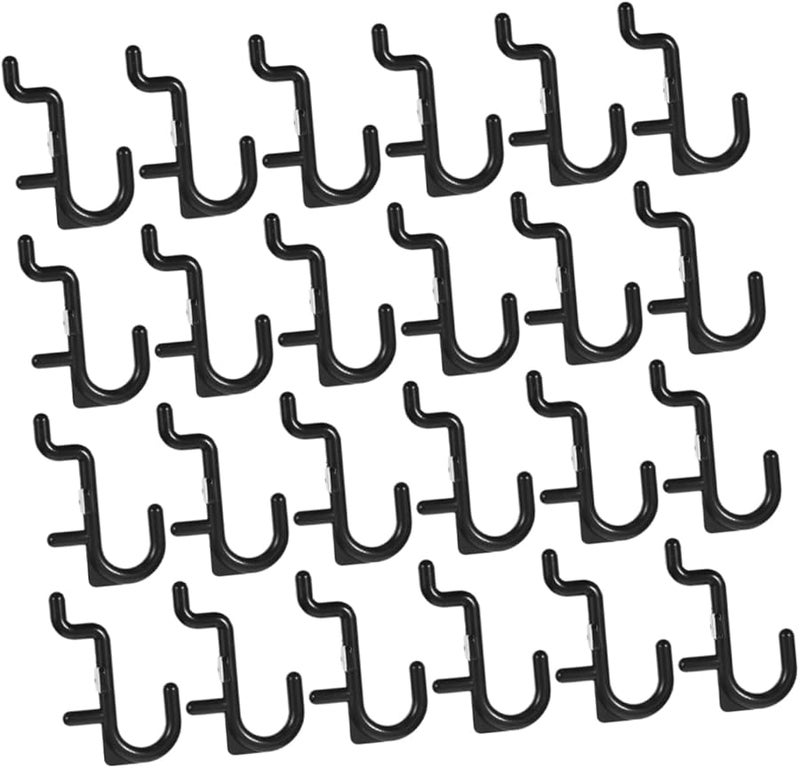 Heavy Duty J Hooks Garage Tool Organizer Pegboard 100 Pcs No Drill Installation Wall Storage - Image 1