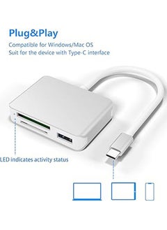General XQD Card Reader USB C,XQD/SD/TF Card Reader Type C,Dual USB3.0 Card Adapter Read 3 Cards for SD(HC/XC),TF, Sony G Series, Lexar USB Mark Card, Compatible for Type-C Laptop, Support Windows/Mac OS  - Image 2