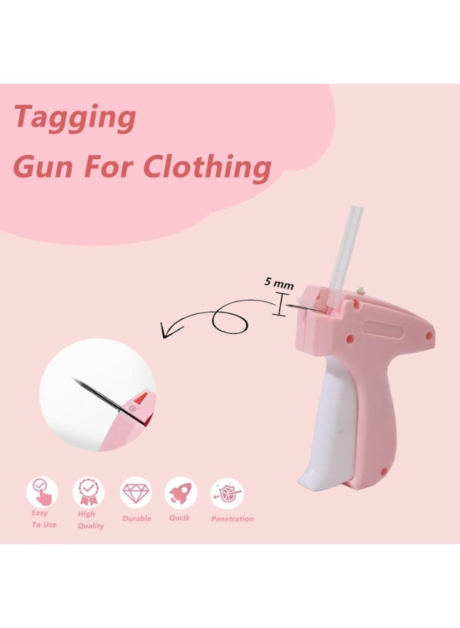 Arabest Stitch Gun for Clothes,Mini Quick Stitch Sewing Gun -Clothing Tag Gun 6 Needles,500 Black & 500 White Fasteners(Pink) - Image 5