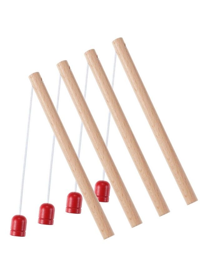 Sumind 4 Pieces Wooden Magnetic Fishing Poles Magnet Poles Fishing Rod For Wooden Magnetic Fishing Game For Kindergarten Preschool Girl Boy - Image 2