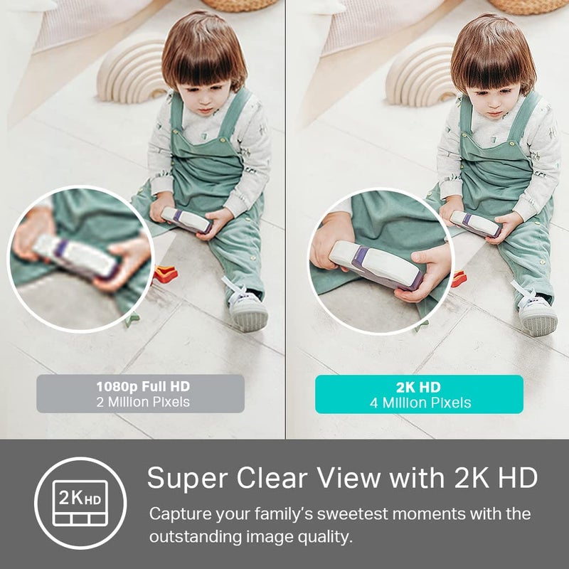 Kasa Smart Kasa 2K+ Indoor Wired Security Camera - Works as a Baby Monitor & Pet Camera, Person/Motion/Baby Cry Detection, 2-Way Audio, Night Vision, Subscription-Free Local Storage or Optional Cloud, KC400 - Image 3