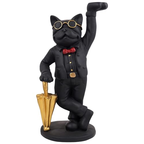 SkyKey Cool Dog Bulldog Storage Holder – Stylish Black Showpiece for Home, Kitchen, Bedroom, Office | Decorative Organizer for Keys | 10 Inch - Image 3