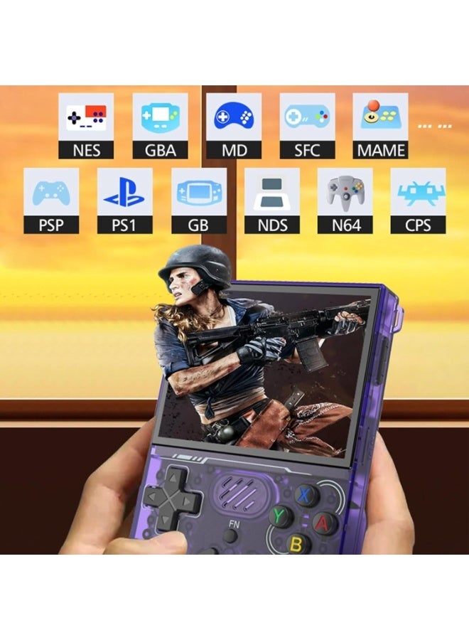 ELTRAZONE R36XX Retro Portable Game Console 3.5 Inch IPS Screen with Open Source Linux System 64GB TF Card Over 40000 Games Black 64G - Image 2