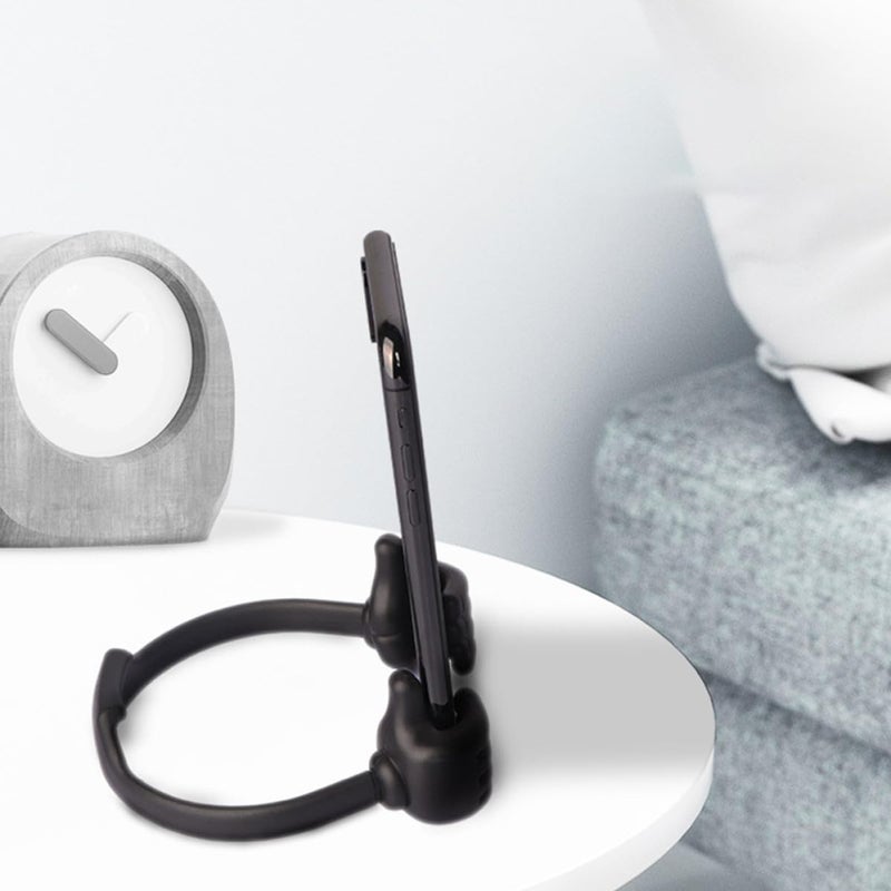 Multi Function Desktop Cell Phone Stand Portable Bracket Holder Black Yellow - Image 5