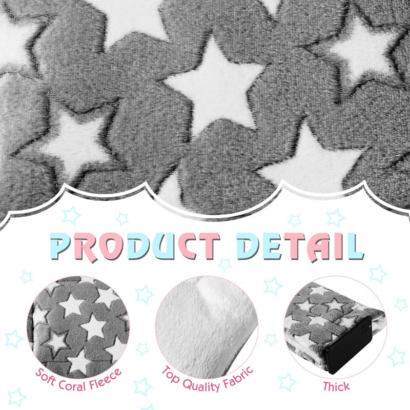 Haull 4 Pcs Waterproof Guinea Pig Bedding Guinea Pig Bed Plush Cage Liners Soft Rabbit Dog Crate Pad Cat Mat Reversible Cozy Animal Pee Pad Hamster Bunny Mat Accessory(Cute Star,13 x 10 Inch) - Image 4