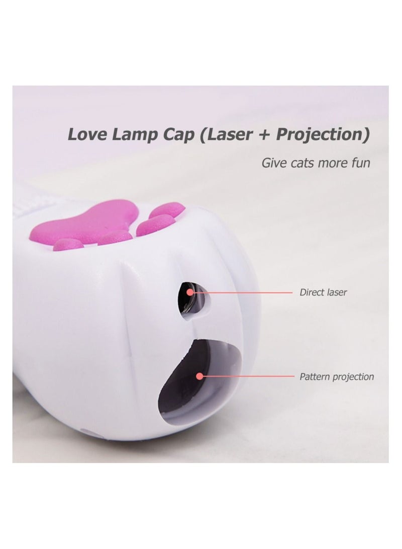 لعبة مؤشر الليزر للقطط LED لعبة تفاعلية بعصا مثيرة مع 5 أنماط 3 في 1 شحن USB ألعاب مطاردة الحيوانات الأليفة مع ضوء UV - Image 5