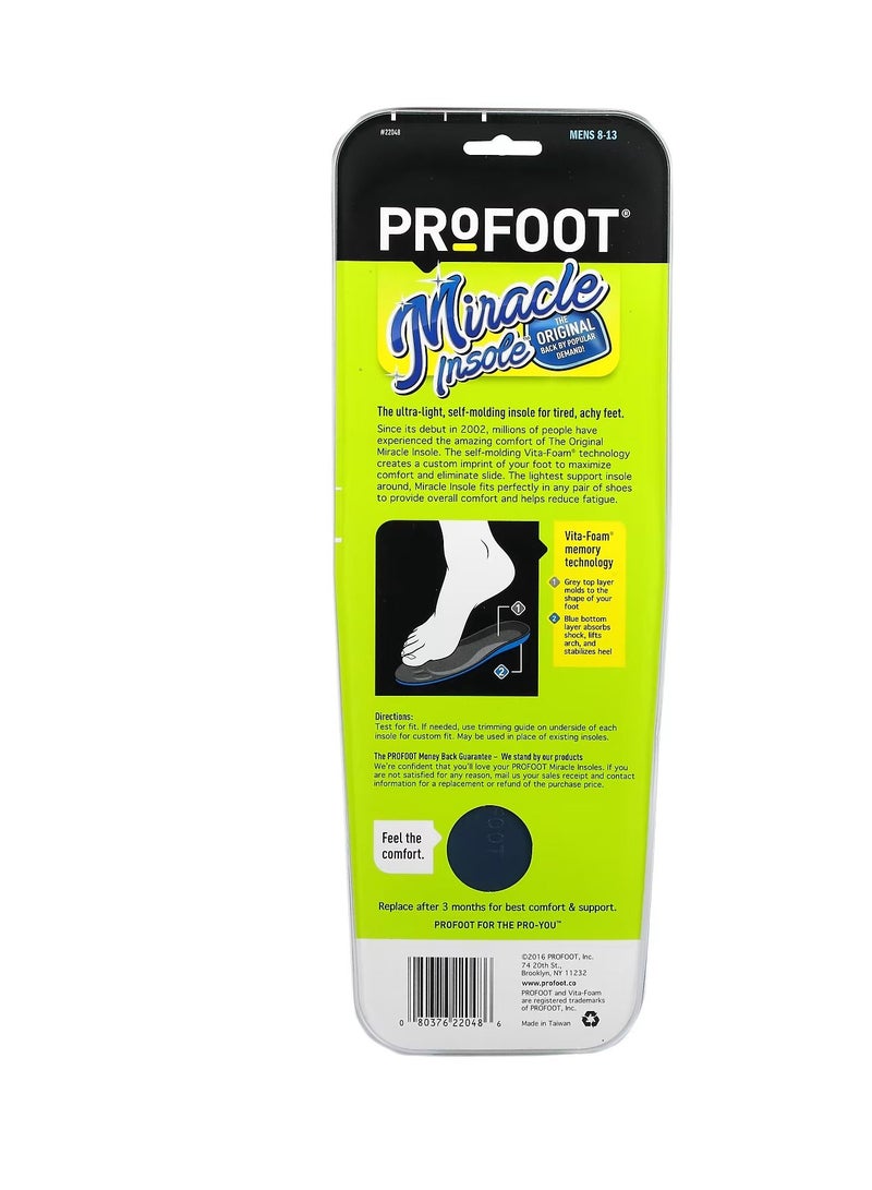 Profoot Miracle Insole Mens 8-13 Pair 1 - Image 2