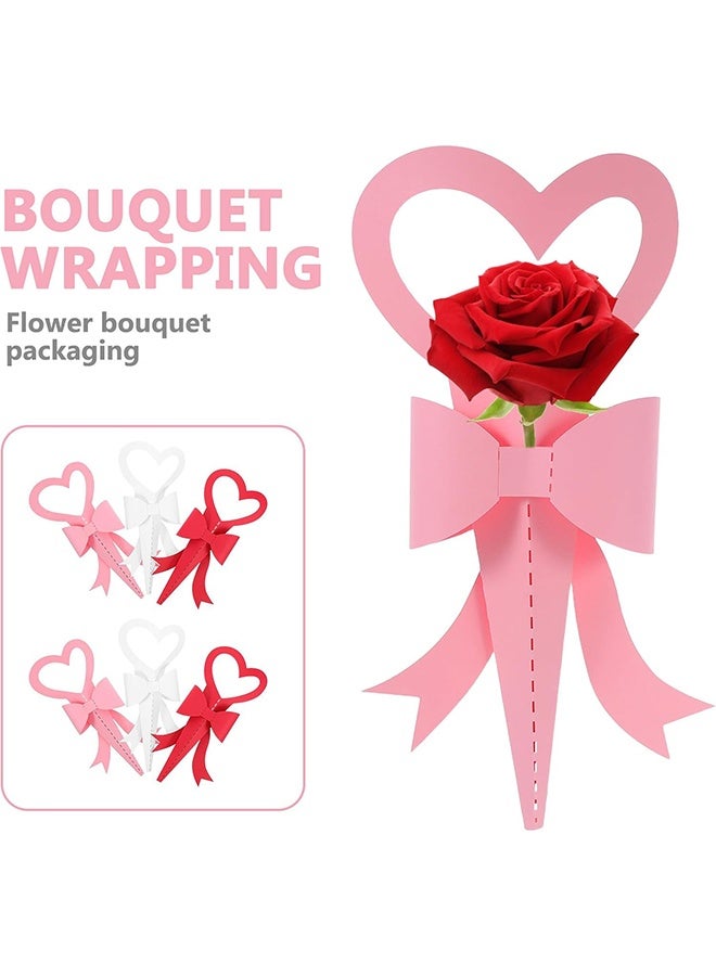 كوانتوم مجموعة صنع باقة زهور مكونة من 6 قطع، باقة زهور ورود يمكنك صنعها بنفسك، وقلب من الورق، اصنع باقة زهور عيد الحب الخاصة بك لحفلات الزفاف والمناسبات الخاصة. - Image 3