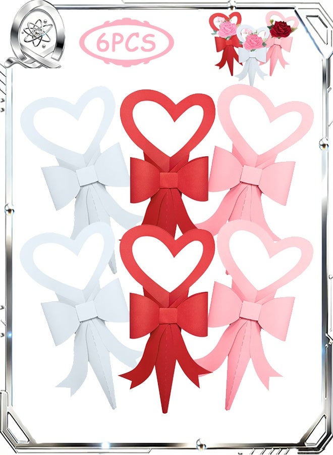 كوانتوم مجموعة صنع باقة زهور مكونة من 6 قطع، باقة زهور ورود يمكنك صنعها بنفسك، وقلب من الورق، اصنع باقة زهور عيد الحب الخاصة بك لحفلات الزفاف والمناسبات الخاصة. - Image 1