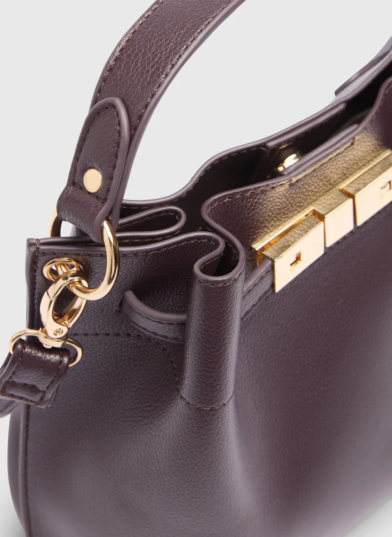 ماتلان Burgundy Mini Bucket Bag