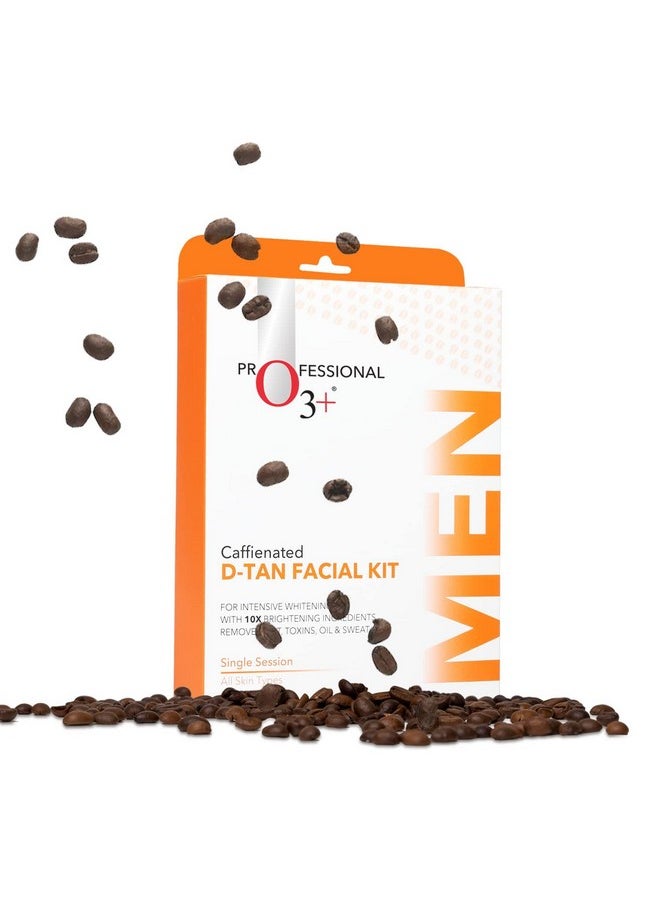 O3+ Caffeinated D-Tan Facial Kit For Intensive Whitening Remove Dirt Toxins Oil And Sweat Single Session For All Skin Types & D-Tan Radiance Face Wash 60Gm (Combo Pack)  - Image 2