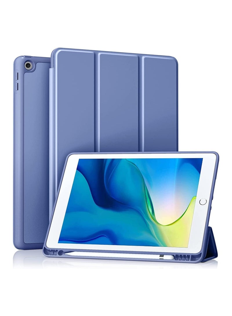 ELTRAZONE iPad 9th/8th/7th Generation case (2021/2020/2019) iPad 10.2-Inch Case with Pencil Holder [Sleep/Wake] Slim Soft TPU Back Smart Magnetic Stand Protective Cover Cases - Image 1