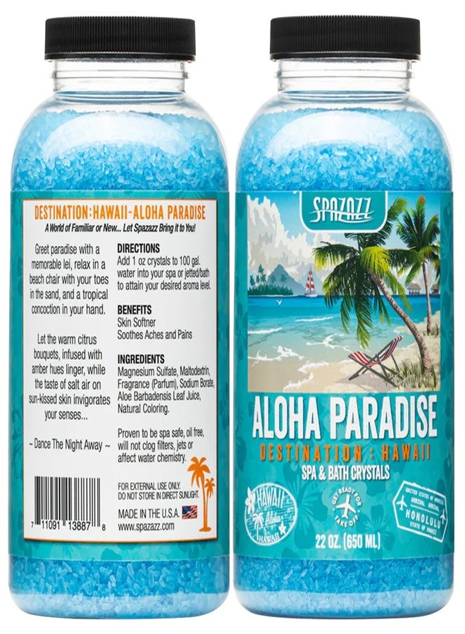 Spazazz Destinations - Hawaii - Aloha Paradise - Natural Spa & Bath Salt Aromatherapy Crystals 22oz -Skin Softener - Safe For Your Hot Tub & Kids - Image 3