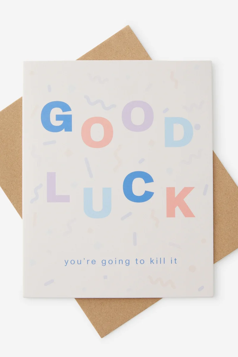 Typo Good Luck Card