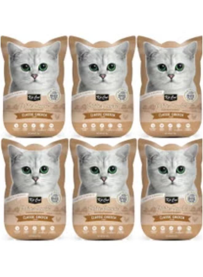 كيت كات طعام قطط رطب بنكهة الدجاج الكلاسيكية للقطط البالغة 6 أكياس بوزن 70 جرام - Image 1