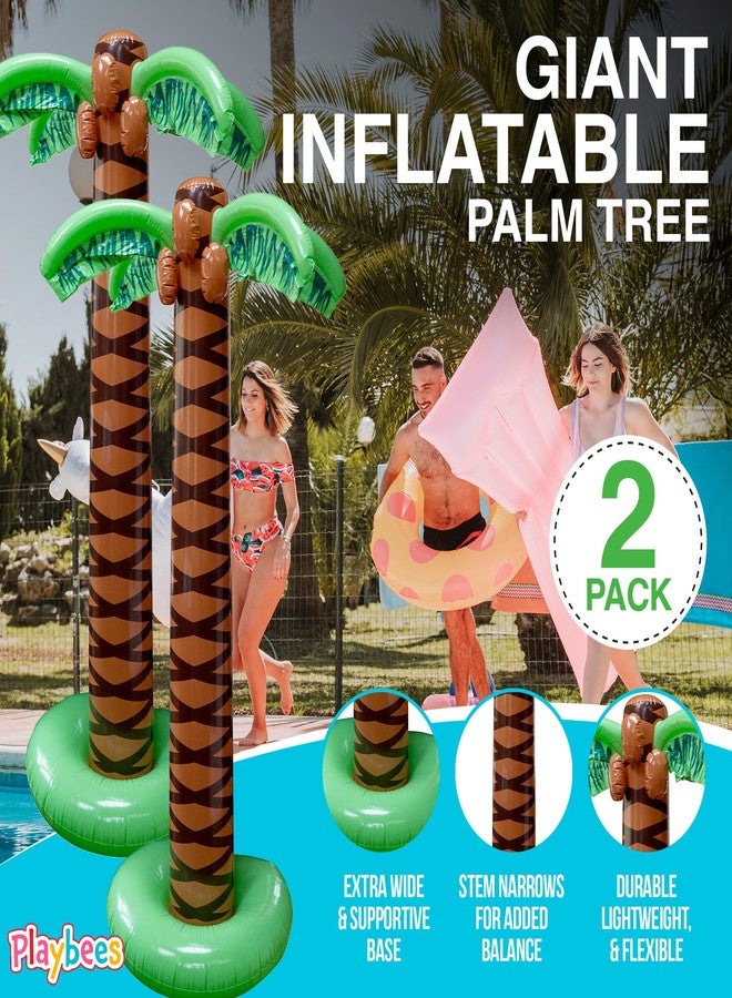Playbees Giant Inflatable Palm Trees - 2 Pack - 6 Foot Super Sturdy Trees for Luau Parties, Beach Decor, Poolside Ambiance, Tropical Theme Decor & Outdoor Fun, Easy Inflation - Image 3