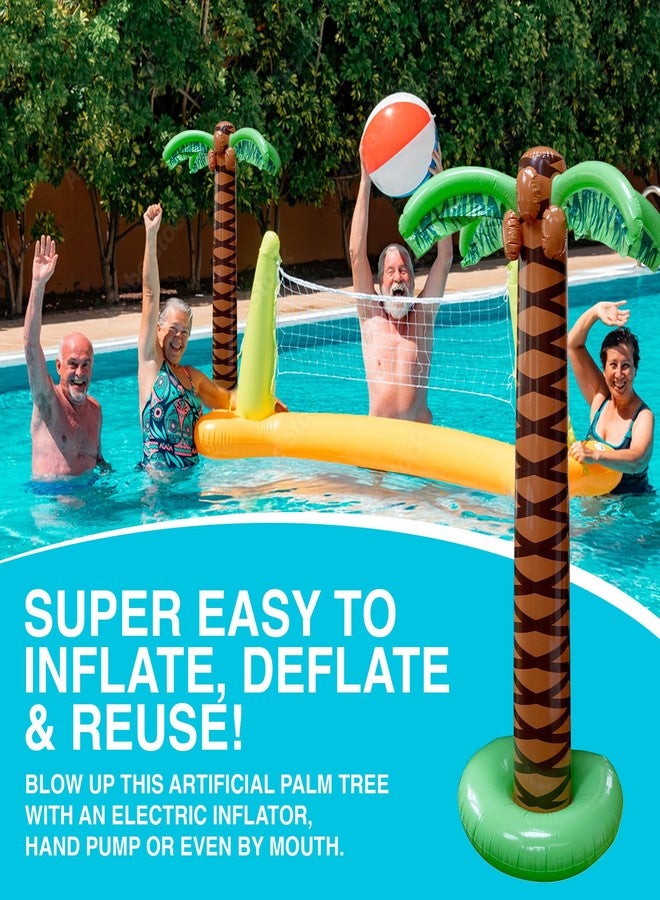 Playbees Giant Inflatable Palm Trees - 2 Pack - 6 Foot Super Sturdy Trees for Luau Parties, Beach Decor, Poolside Ambiance, Tropical Theme Decor & Outdoor Fun, Easy Inflation - Image 4