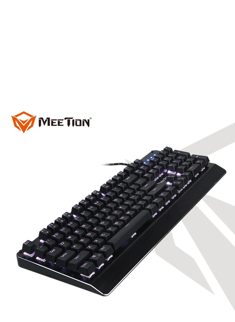 ميشين تصميم Meetion MK01 الكلاسيكي الأصلي، مفتاح كامل مضاد للظلال، 12 اختصارًا للوسائط المتعددة، كابل USB مجدول، التوصيل والتشغيل، لوحة مفاتيح ميكانيكية RGB متوافقة مع النظام  - Image 4