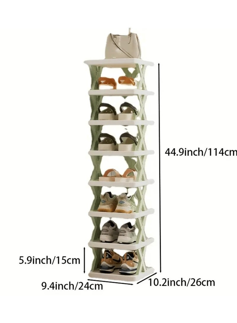 BLOOMING TIME Household Folding Shoe Cabinet Multi-layer Simple Shoe Rack Space Saving Storage Dormitory Shoes Organizers Doorway Shoes Rack - Image 2