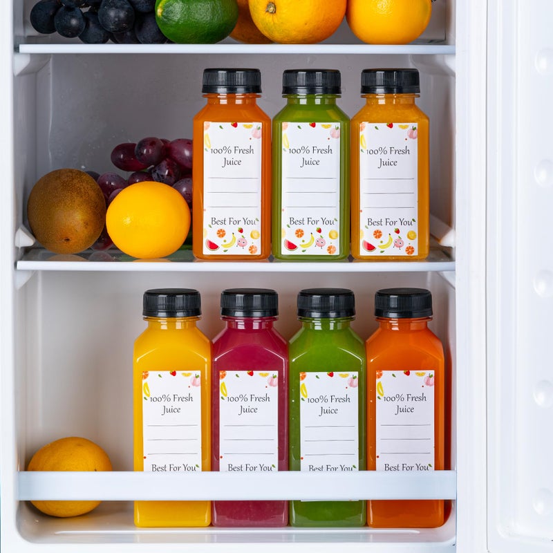 BOOMIBOO Juice Bottles with Caps 10Pcs 12oz, Plastic Bottleswith Caps, Clear Reusable Water Bottle, Used for Juicing Bottles, Smoothie Bottle, Juice Containers - with 10Pcs Labels & Bottle Brush - Image 4
