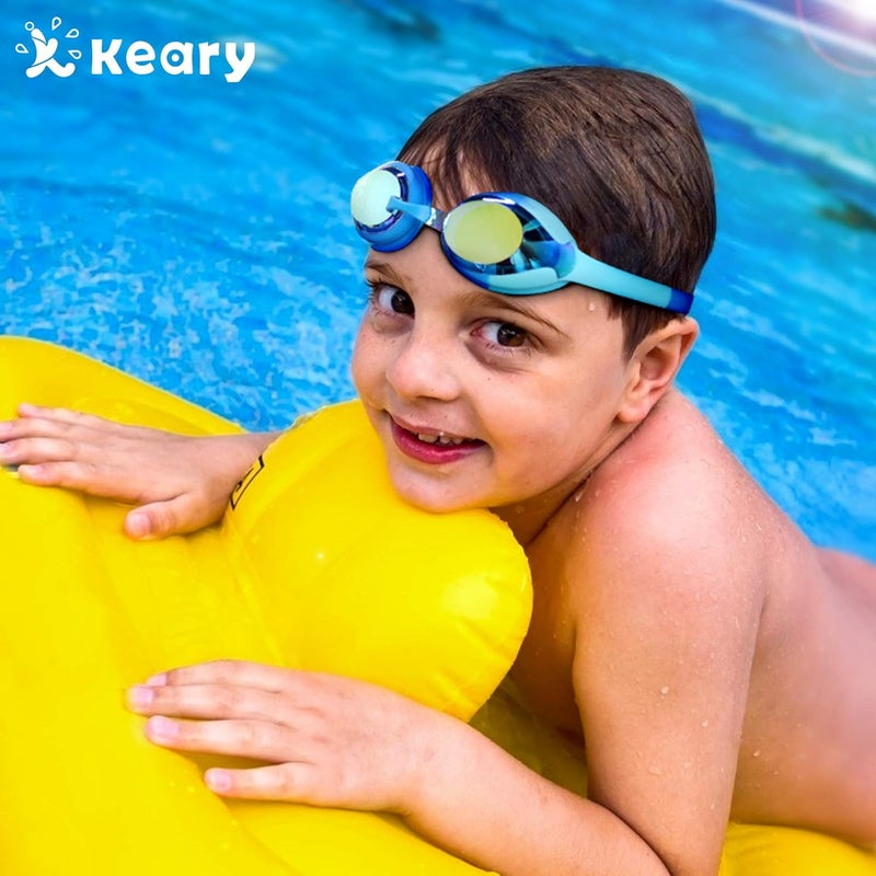 Keary Kids Swim Goggles for Toddler Kids Youth(3-12),Anti-Fog Waterproof Anti-UV Clear Vision Water Pool Goggles - Image 5