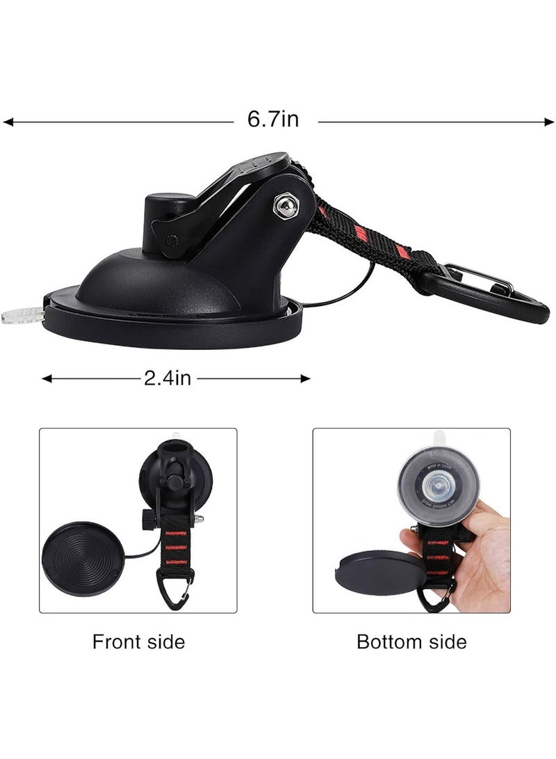 Heavy Duty Suction Cups 4 Pieces with Hooks Upgraded Car Camping Tie Down Suction Cup Camping Tarp Accessory with Securing Hook Strong Power for Awning Boat Camping Trap.(4 pcs) - Image 4