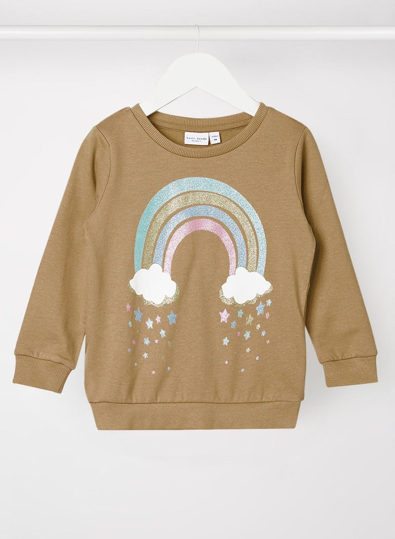NAME IT Kids Glitter Long Sleeve Sweatshirt  - Image 1