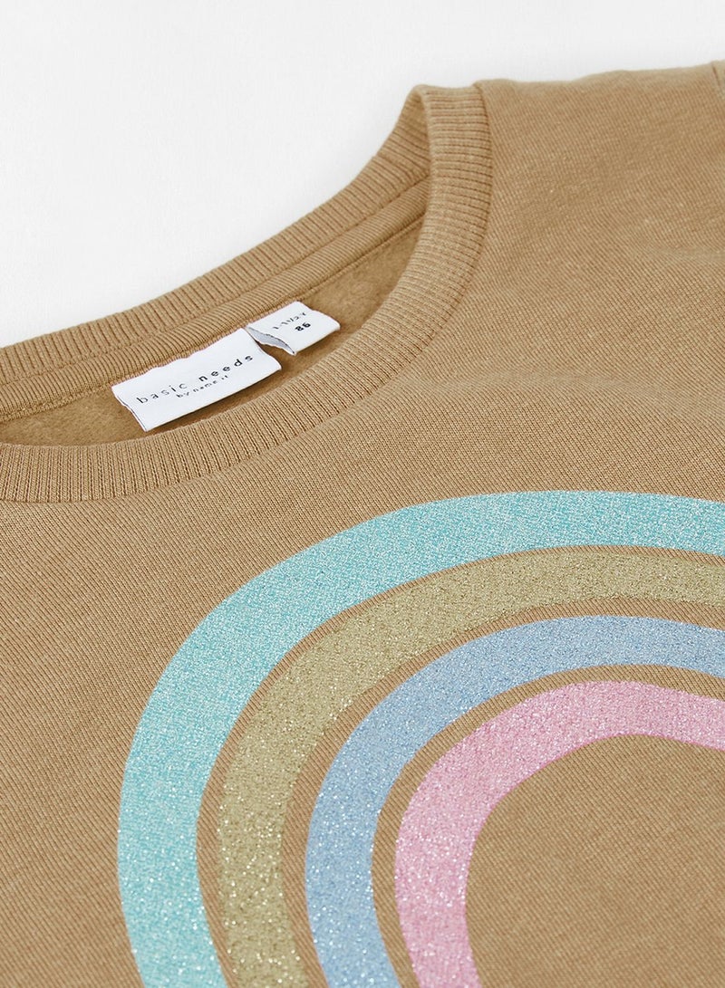 NAME IT Kids Glitter Long Sleeve Sweatshirt  - Image 3