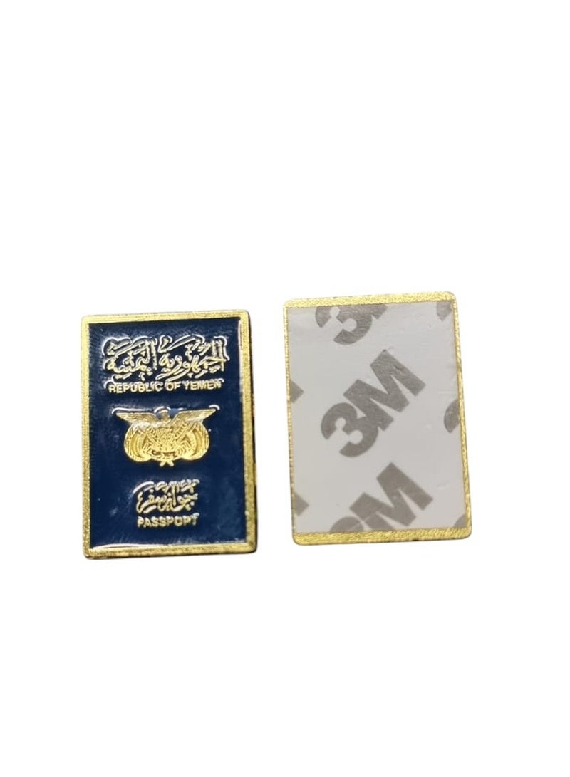 Yemen Passport Metal Mobile Phone Sticker - Image 1