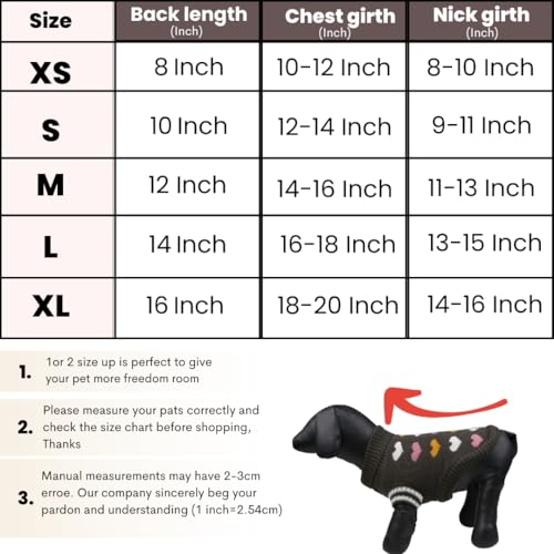 Lulala Turtleneck Dog Sweater - Winter Coat Apparel Classic Cable Knit Clothes with Leash Hole for Cold Weather, Ideal Gift for Pet in New Year (Black, 8 Inch) - Image 5