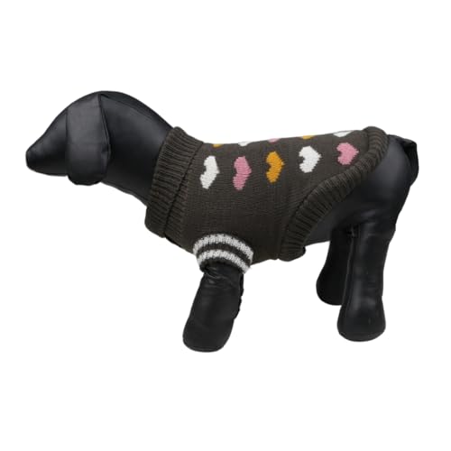Lulala Turtleneck Dog Sweater - Winter Coat Apparel Classic Cable Knit Clothes with Leash Hole for Cold Weather, Ideal Gift for Pet in New Year (Black, 8 Inch) - Image 1