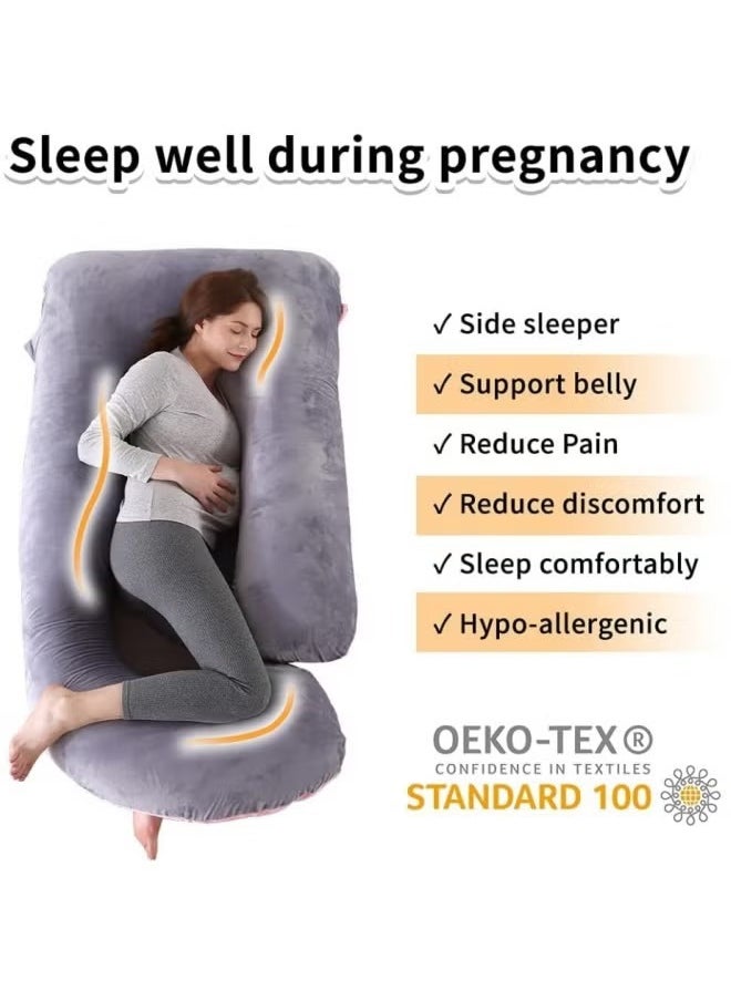 Arabest G+U-Shaped Pregnancy Pillow Full Body Maternity Support Pillow(62"x 28")  - Image 4