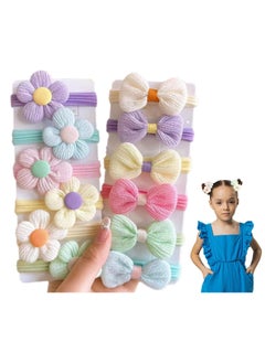 BONITO 12 Pieces Cute Baby Girls Hair, Ties Hair Accessories, New Cute Sweet Flower Bow for Girls and Women Hair Ties, Ideal Choice for Gifts  - Image 1